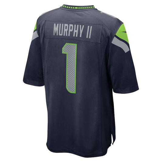 S.Seahawks #1 Byron Murphy II 2024 Draft First Round Pick Player Game Jersey - College Navy American Football Jerseys - Main View