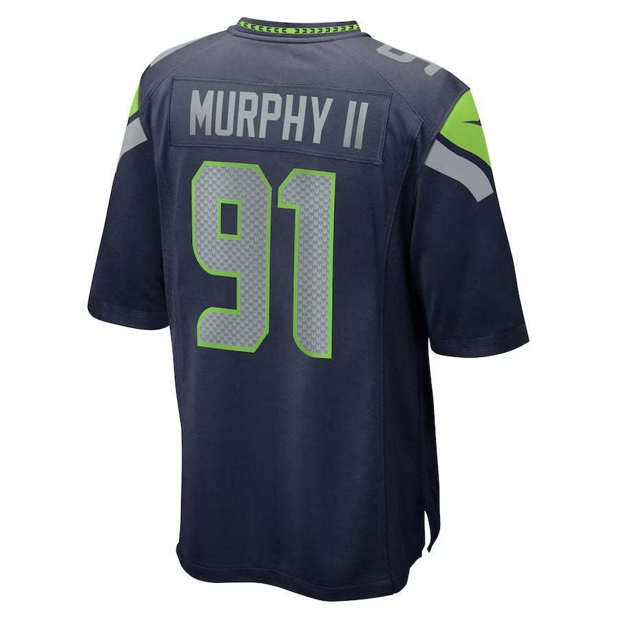 S.Seahawks #91 Byron Murphy II 2024 Draft First Round Pick Player Game Jersey - College Navy American Football Jerseys - Main View