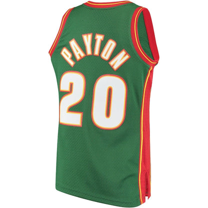 S.SuperSonics #20 Gary Payton Mitchell & Ness Hardwood Classics Swingman Jersey - Green Stitched American Basketball Jersey - Main View