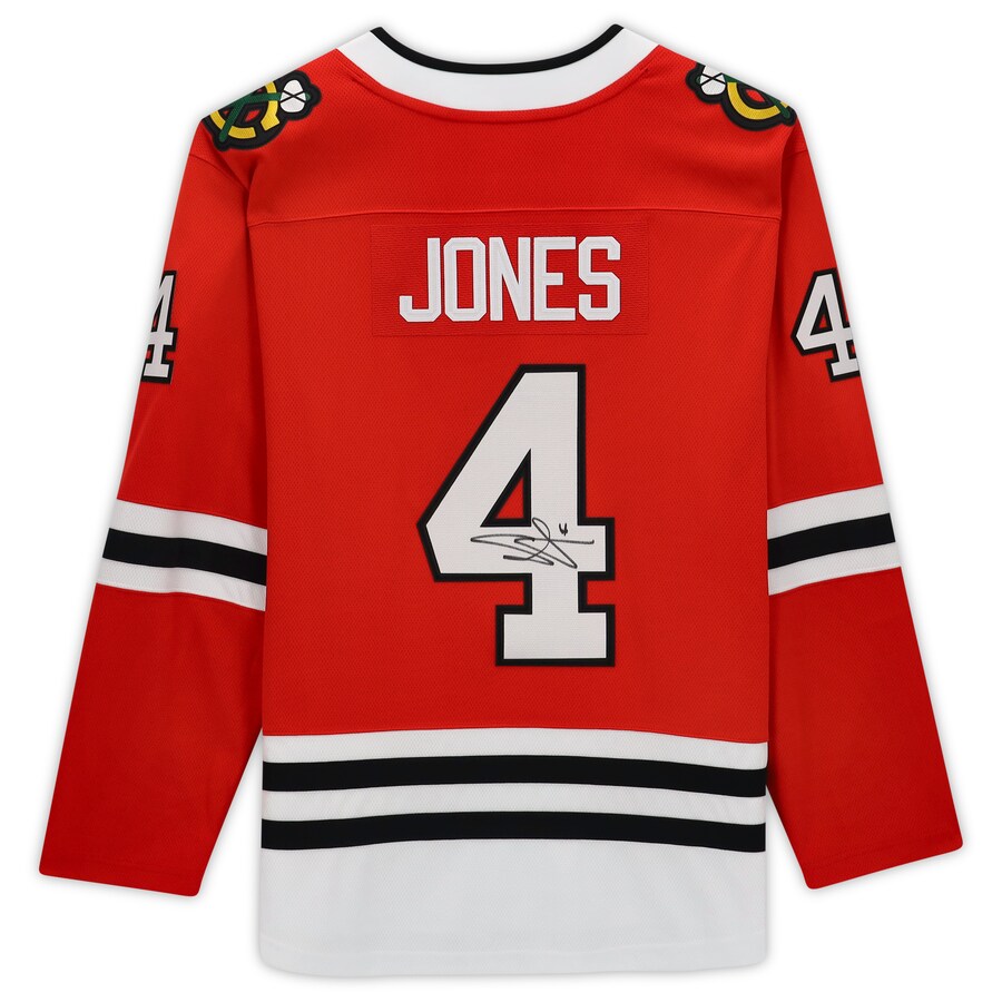 C.Blackhawks #4 Seth Jones Fanatics Authenti Autographed Fanatics Breakaway Jersey Red Stitched American Hockey Jerseys - Main View