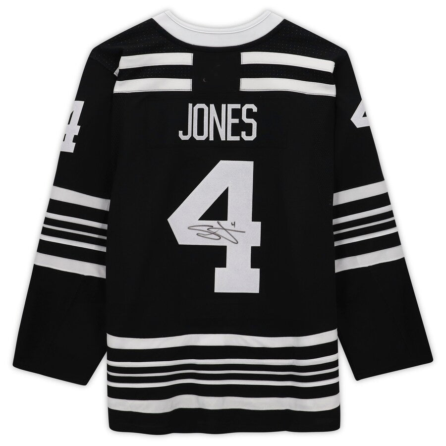 C.Blackhawks #4 Seth Jones Fanatics Authenti Autographed Alternate Authentic Jersey Black Stitched American Hockey Jerseys - Main View