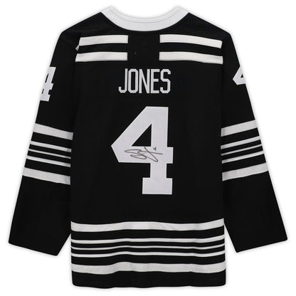 C.Blackhawks #4 Seth Jones Fanatics Authenti Autographed Alternate Authentic Jersey Black Stitched American Hockey Jerseys - Main View