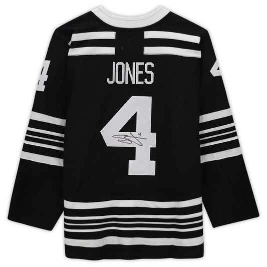 C.Blackhawks #4 Seth Jones Fanatics Authenti Autographed Alternate Authentic Jersey Black Stitched American Hockey Jerseys - Main View