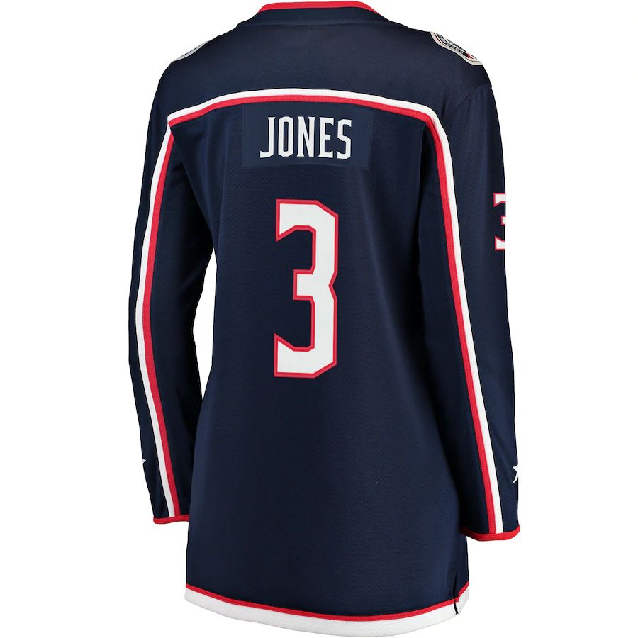 C.Blue Jackets #3 Seth Jones Fanatics Branded Home Premier Breakaway Player Jersey  Navy Stitched American Hockey Jerseys - Main View