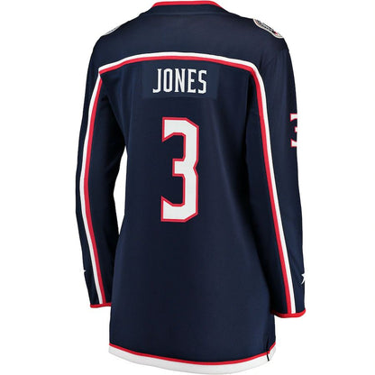 C.Blue Jackets #3 Seth Jones Fanatics Branded Home Premier Breakaway Player Jersey  Navy Stitched American Hockey Jerseys - Main View