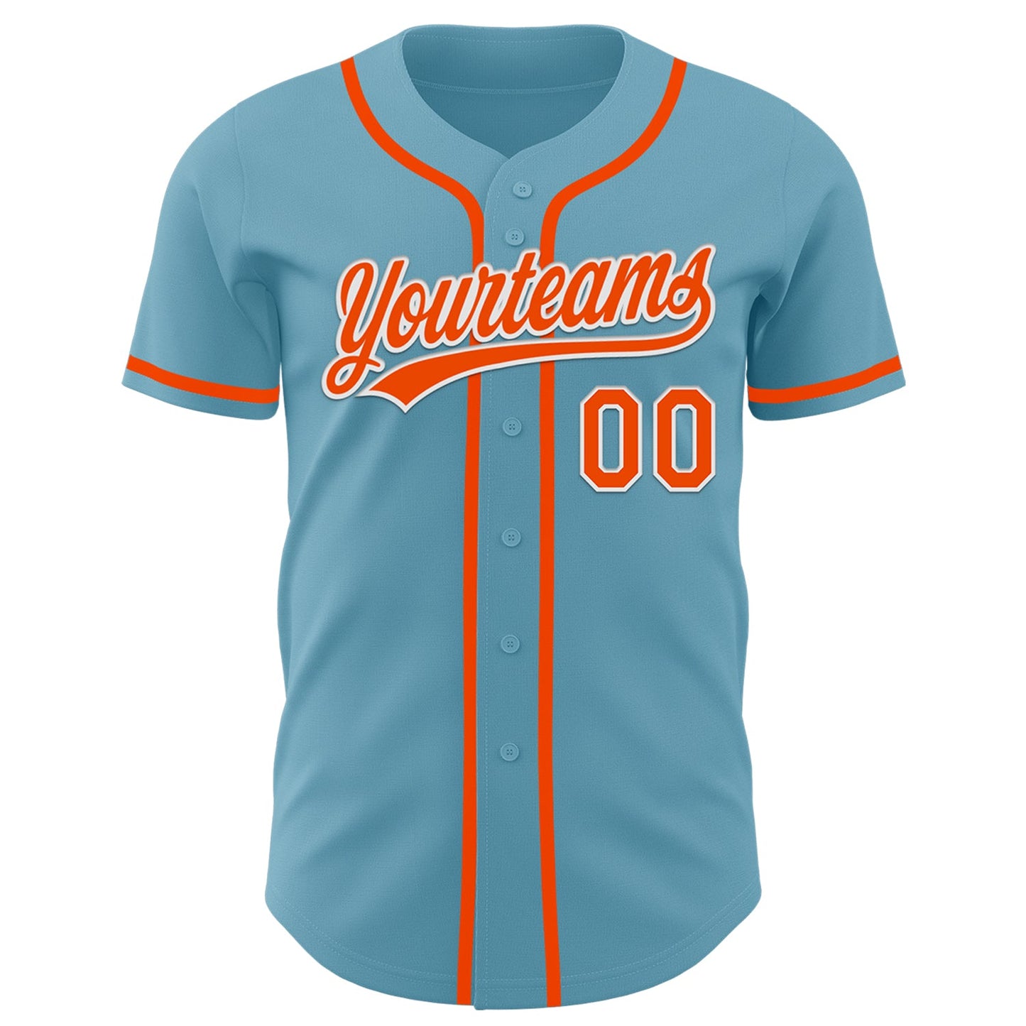 Custom Shadow Blue Orange-White Authentic Baseball Jersey view 2