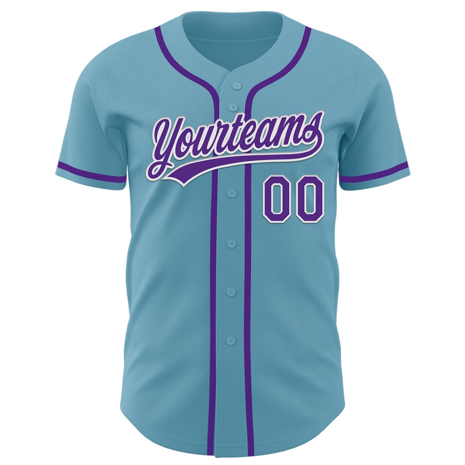 Custom Shadow Blue Purple-White Authentic Baseball Jersey view 2