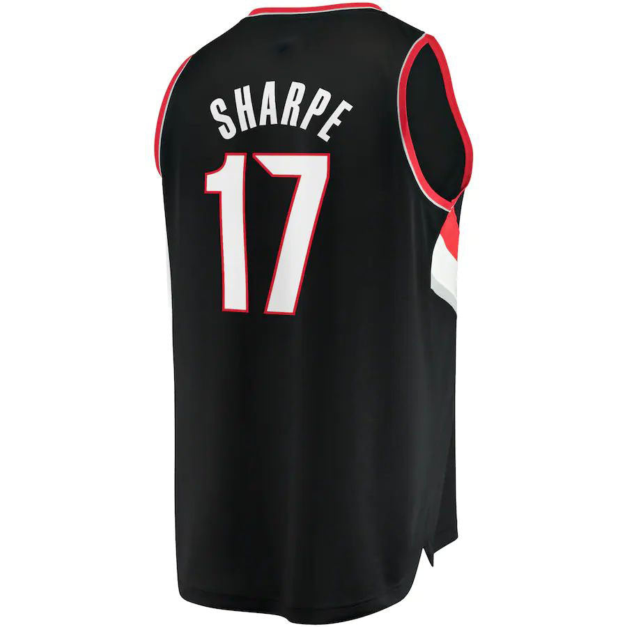 P.Trail Blazers #17 Shaedon Sharpe Fanatics Branded 2022  Draft First Round Pick Fast Break Replica Jersey  Icon Edition  Black Stitched American Basketball Jersey - Main View