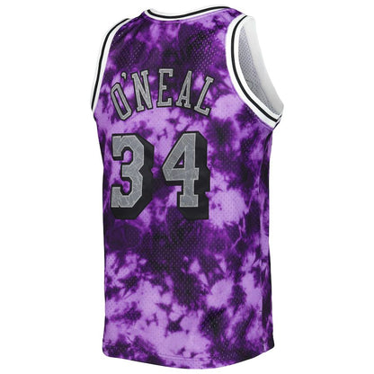 LA.Lakers #34 Shaquille O'Neal  Mitchell & Ness 1996-97 Galaxy Swingman Jersey Purple Stitched American Basketball Jersey - Main View