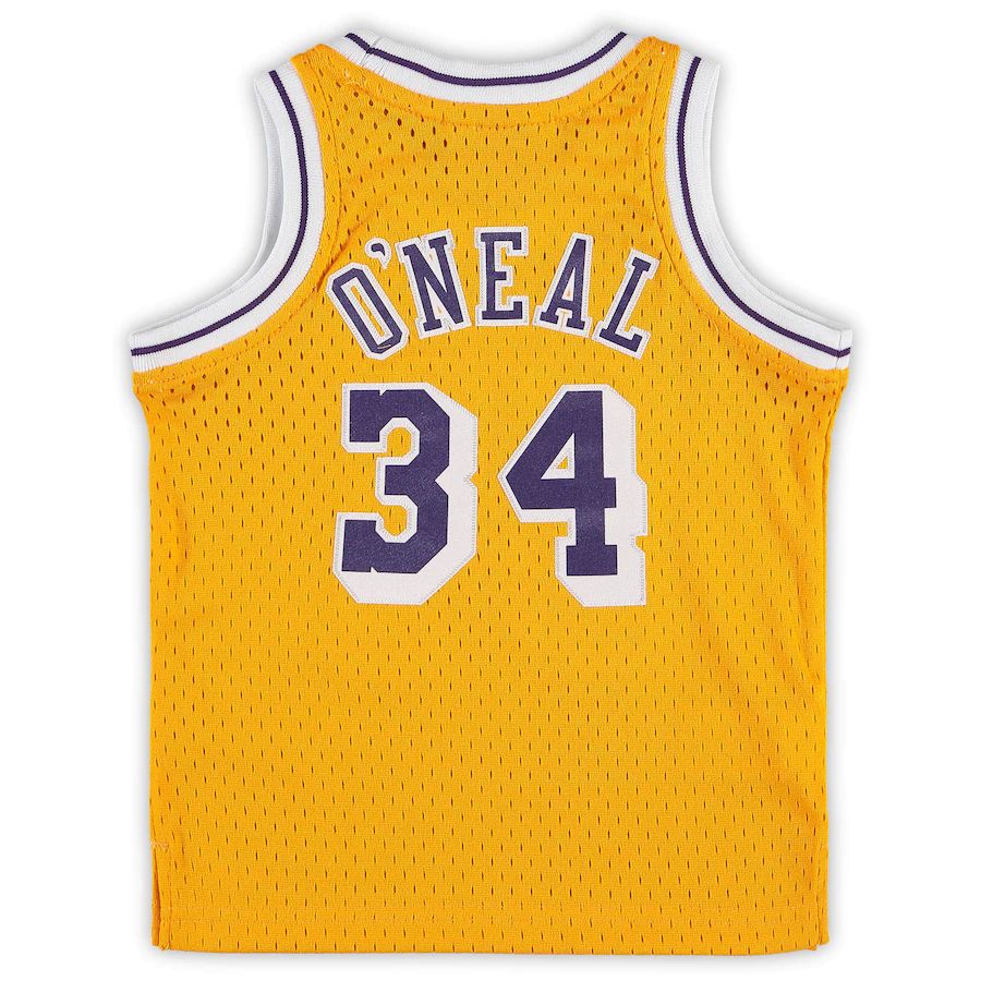 LA.Lakers #34 Shaquille O'Neal Mitchell & Ness Infant Retired Player Jersey Gold Stitched American Basketball Jersey - Main View