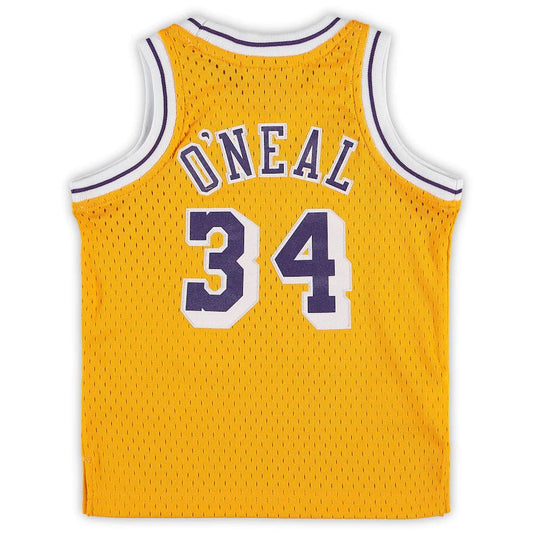 LA.Lakers #34 Shaquille O'Neal Mitchell & Ness Infant Retired Player Jersey Gold Stitched American Basketball Jersey - Main View