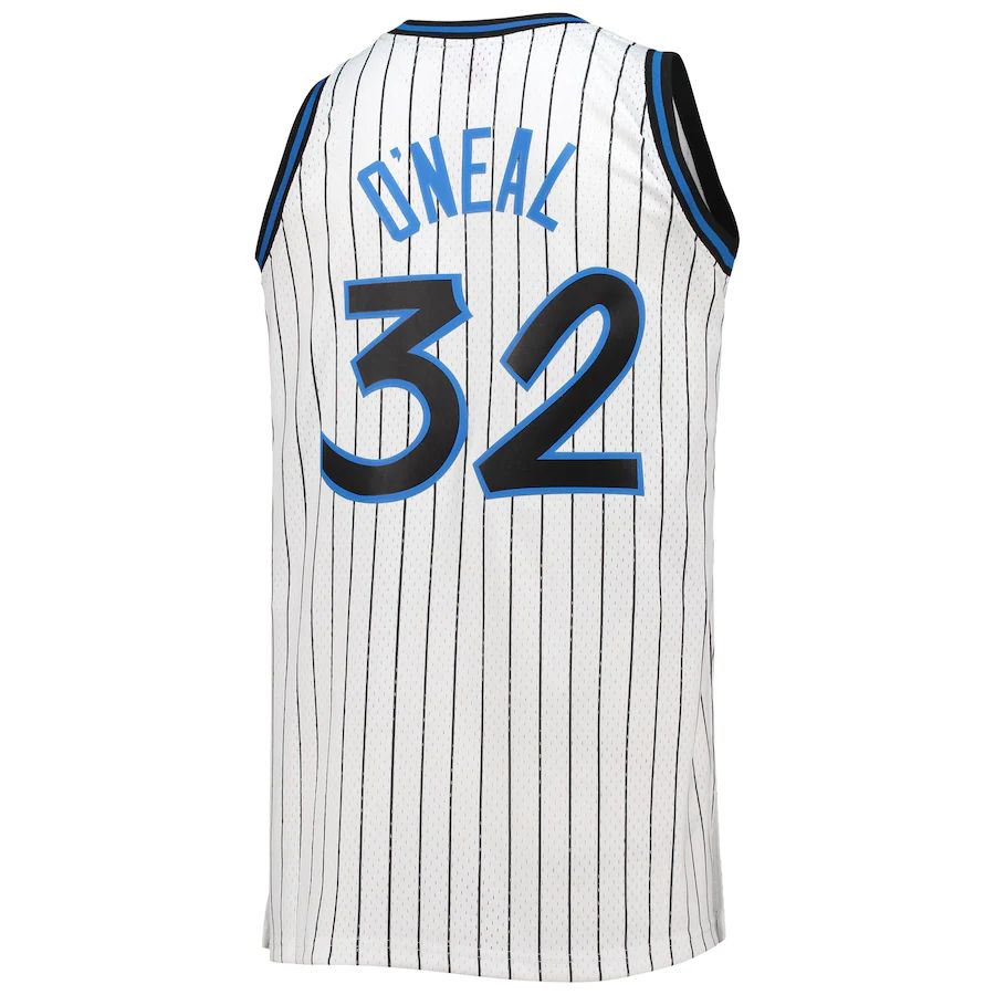 O.Magic #32 Shaquille O'Neal Mitchell & Ness Big & Tall 1993-94 Hardwood Classics Swingman Jersey White Stitched American Basketball Jersey - Main View