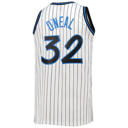 O.Magic #32 Shaquille O'Neal Mitchell & Ness Big & Tall 1993-94 Hardwood Classics Swingman Jersey White Stitched American Basketball Jersey - Main View