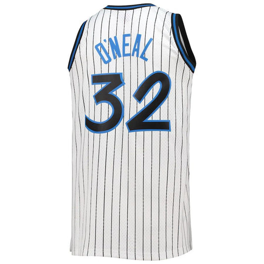 O.Magic #32 Shaquille O'Neal Mitchell & Ness Big & Tall 1993-94 Hardwood Classics Swingman Jersey White Stitched American Basketball Jersey - Main View
