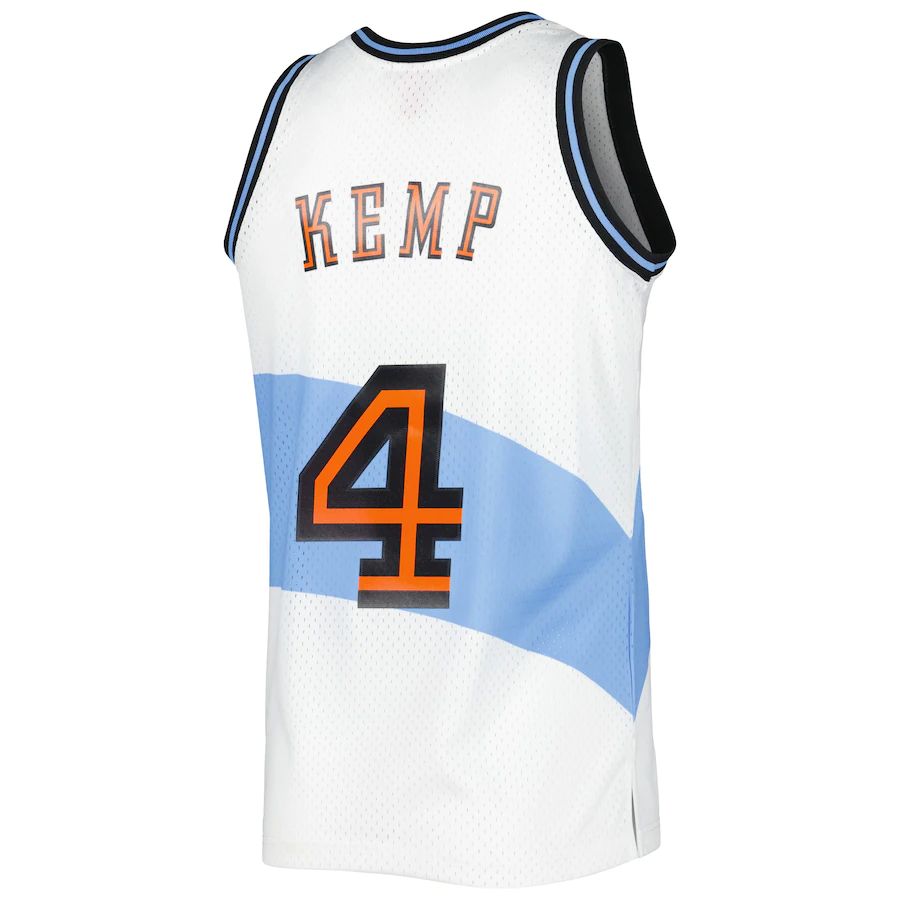 C.Cavaliers #Shawn Kemp Cleveland Cavaliers Mitchell & Ness 1997-98 Hardwood Classics Swingman Jersey White Stitched American Basketball Jersey - Main View