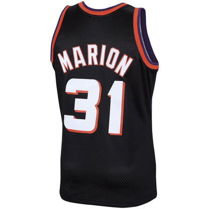 P.Suns #31 Shawn Marion Mitchell & Ness 1999-2000 Hardwood Classics Swingman Player Jersey Black Stitched American Basketball Jersey - Main View