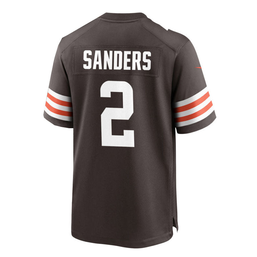 C.Browns #2 Shedeur Sanders 2025 Draft Game Jersey Stitched American Football Jerseys） - Main View