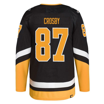 P.Penguins #87 Sidney Crosby 2021-22 Alternate Primegreen Authentic Pro Player Jersey  Black Stitched American Hockey Jerseys - Main View