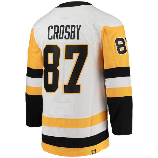 P.Penguins #87 Sidney Crosby Away Captain Patch Primegreen Authentic Pro Player Jersey White Stitched American Hockey Jerseys - Main View