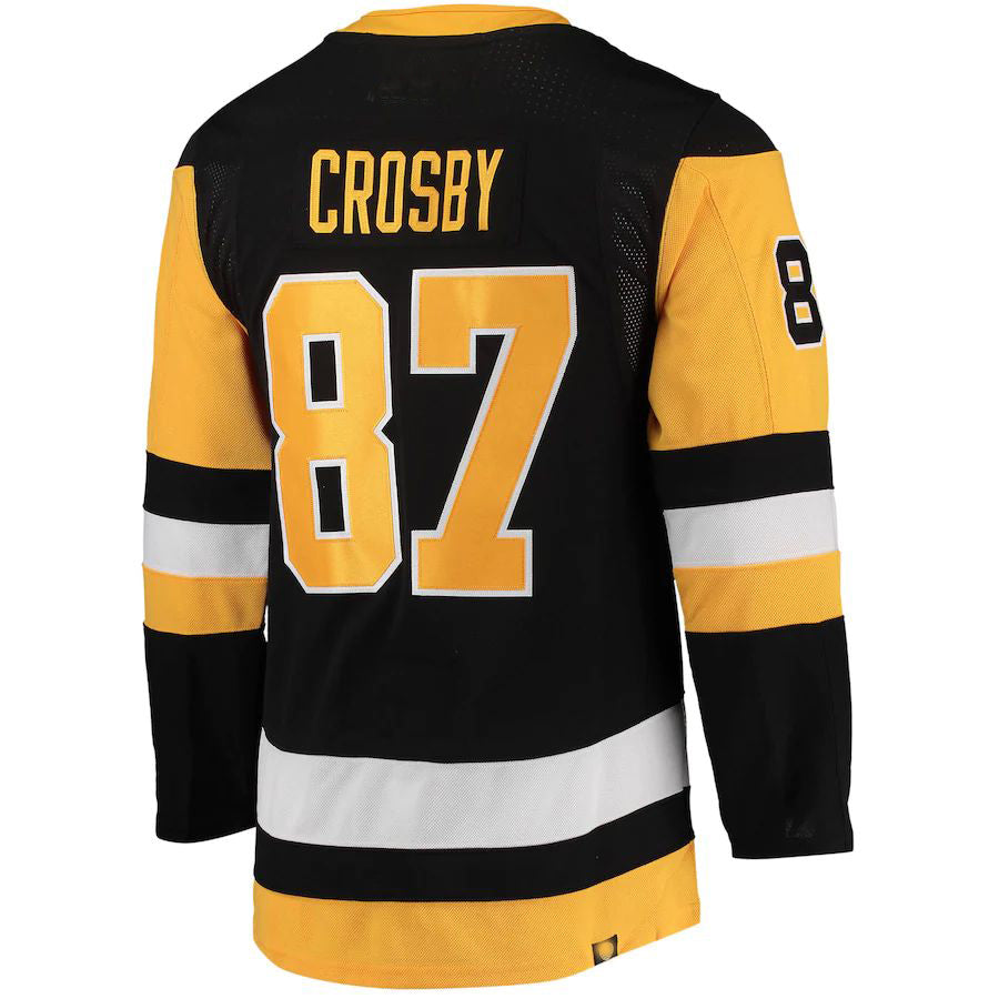 P.Penguins #87 Sidney Crosby Home Captain Patch Primegreen Authentic Pro Player Jersey Black Stitched American Hockey Jerseys - Main View