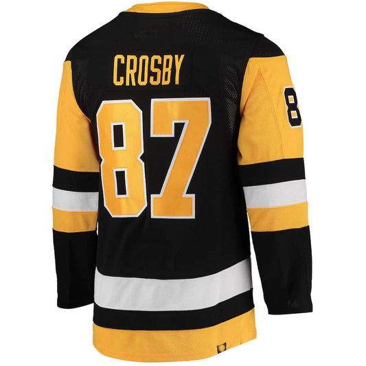 P.Penguins #87 Sidney Crosby Home Captain Patch Primegreen Authentic Pro Player Jersey Black Stitched American Hockey Jerseys - Main View