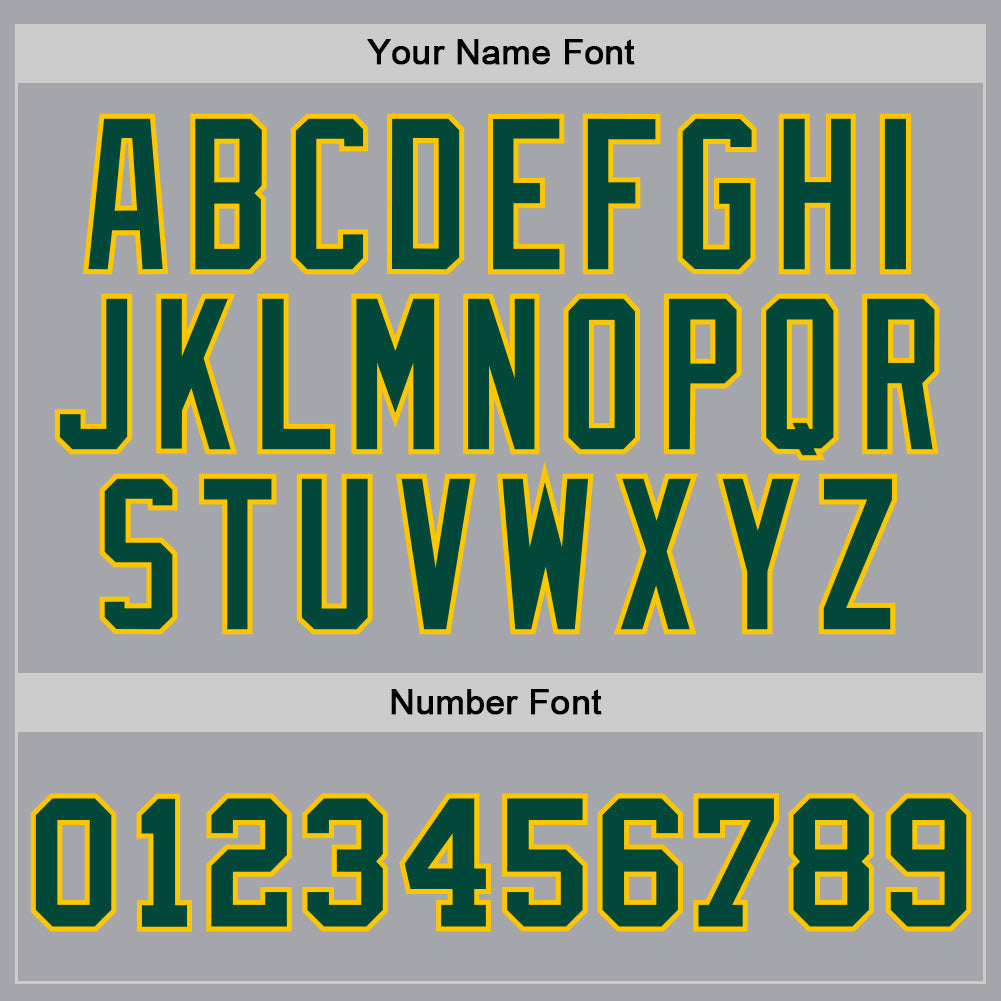 Custom Gray Green-Gold Authentic Throwback Basketball Jersey view 3
