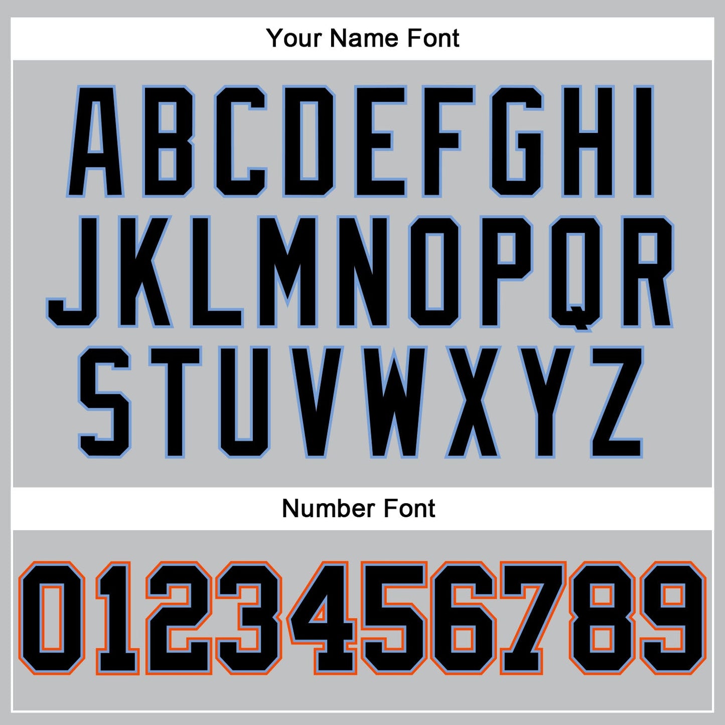 Custom Gray Black Powder Blue-Orange Authentic Throwback Basketball Jersey view 4