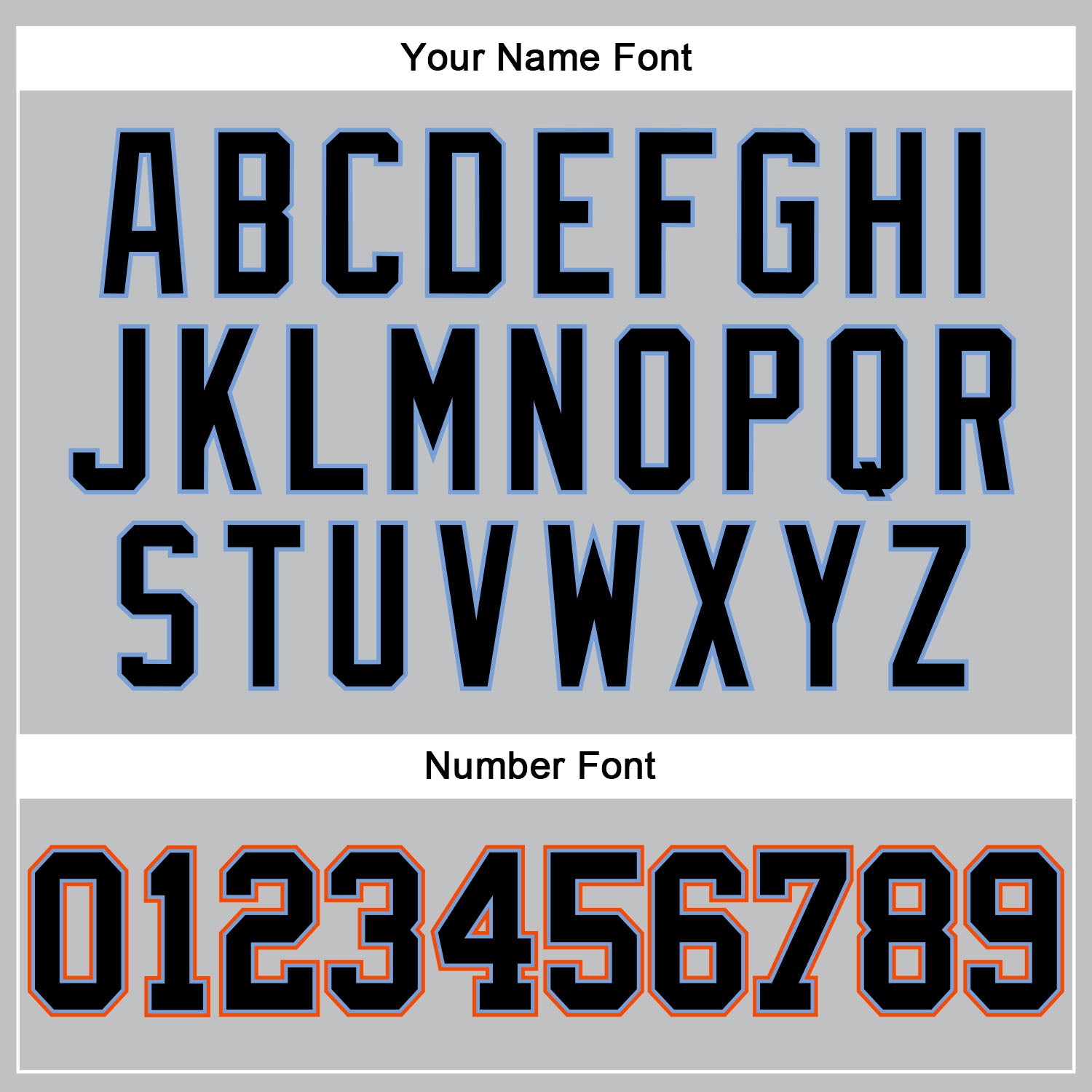 Custom Gray Black Powder Blue-Orange Authentic Throwback Basketball Jersey view 4