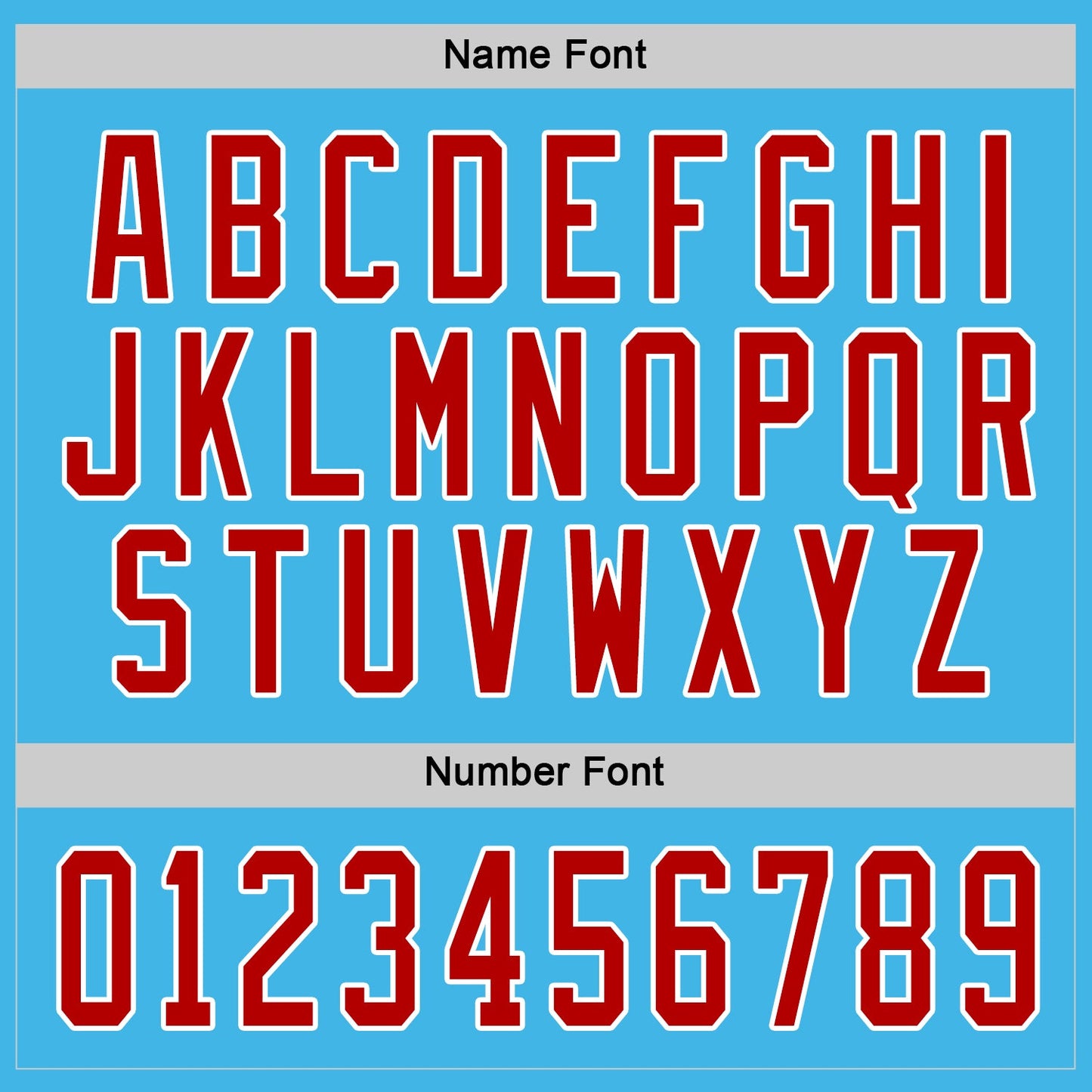 Custom Sky Blue Red-White Hockey Jersey view 4