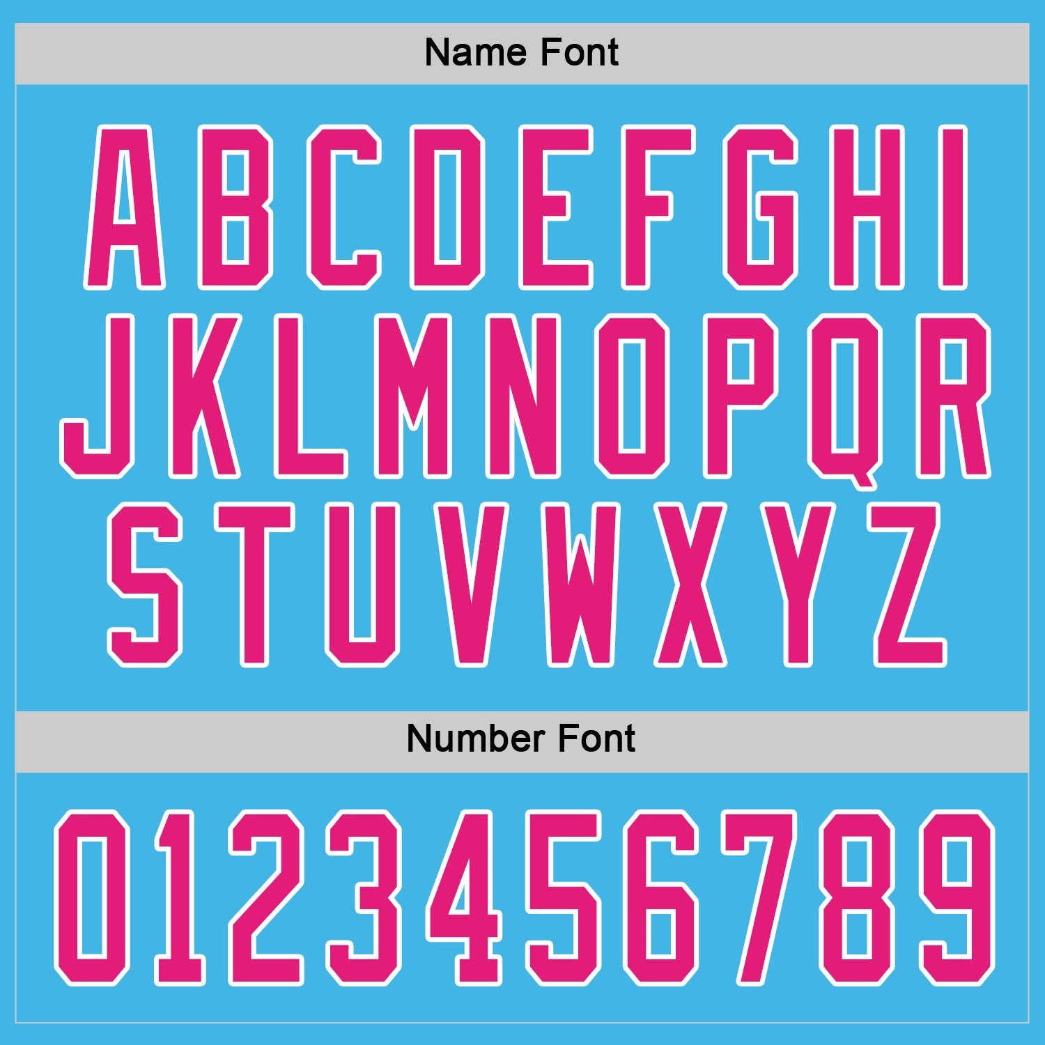 Custom Sky Blue Hot Pink-White Hockey Jersey view 4