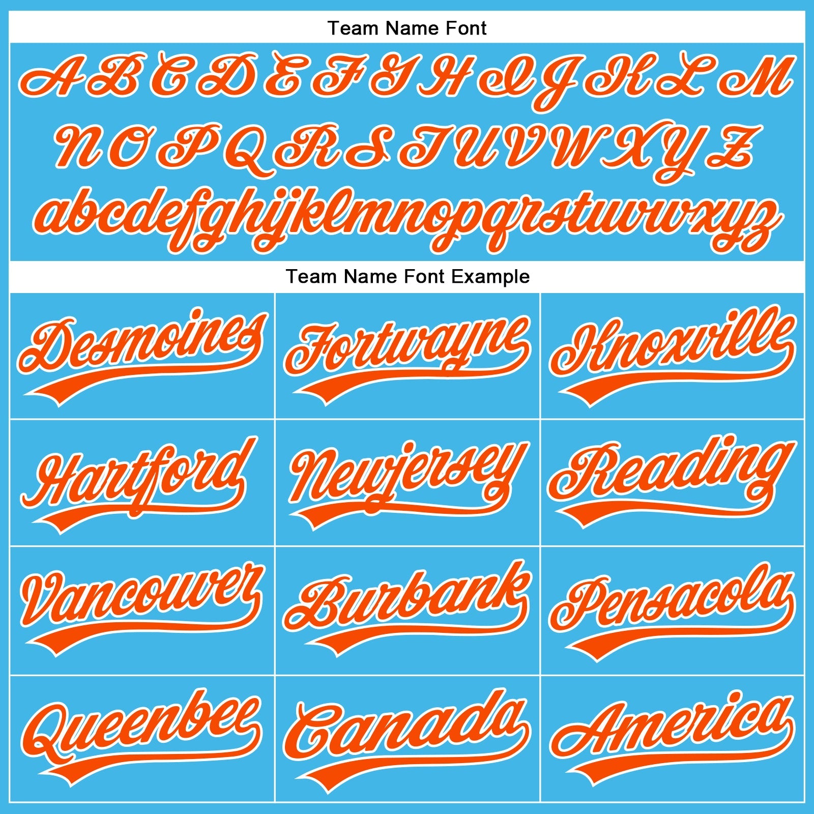 Custom Sky Blue Orange-White Authentic Baseball Jersey view 4