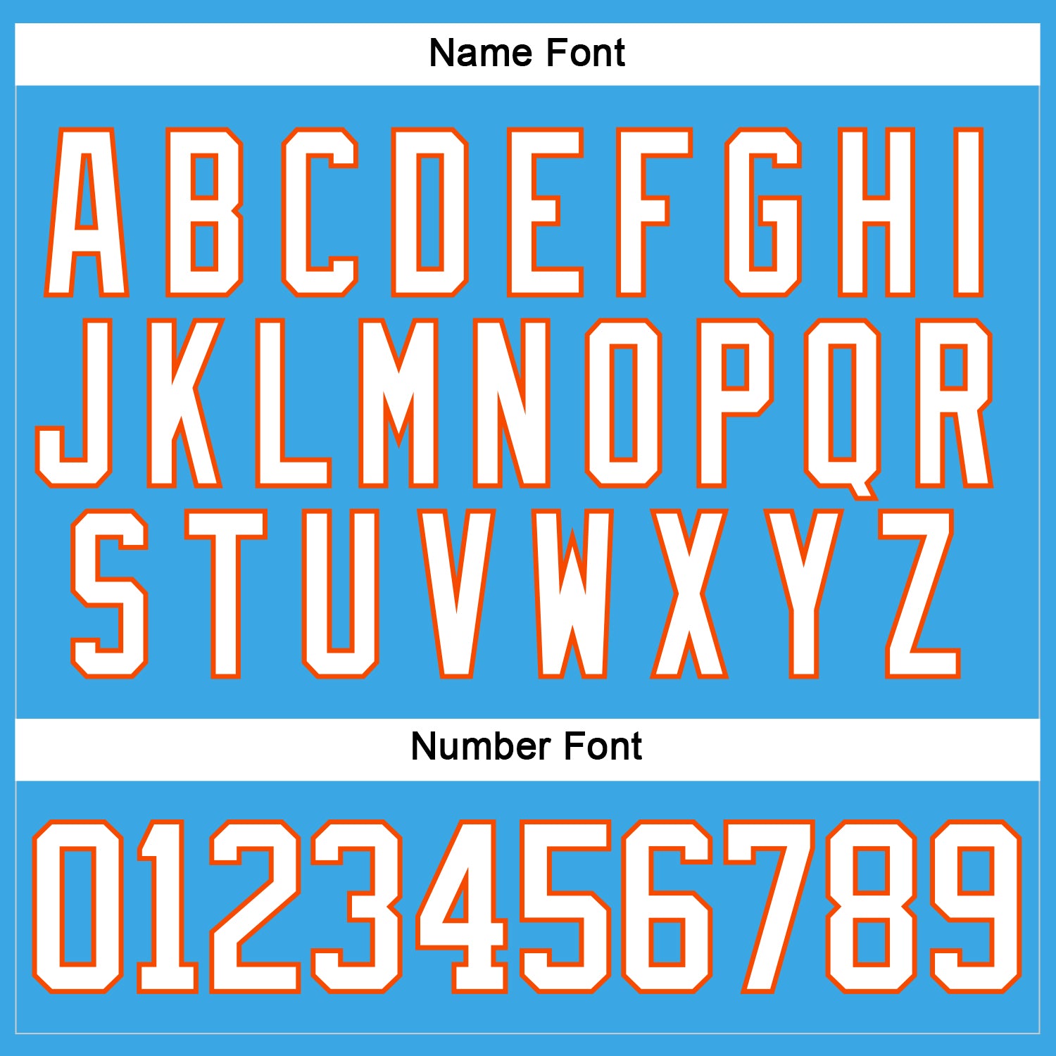 Custom Sky Blue White-Orange Hockey Lace Neck Jersey view 5