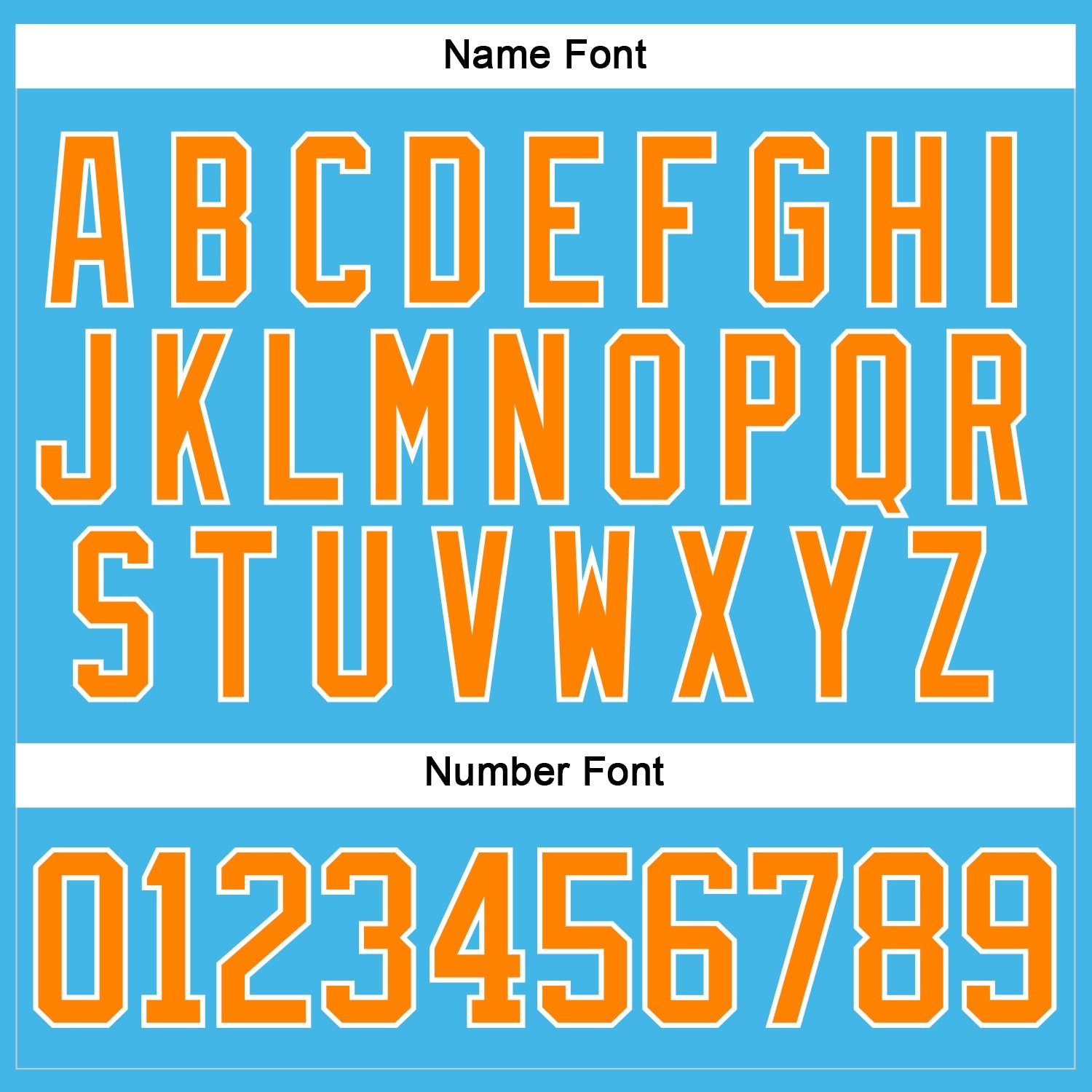 Custom Sky Blue Bay Orange-White Hockey Lace Neck Jersey view 5