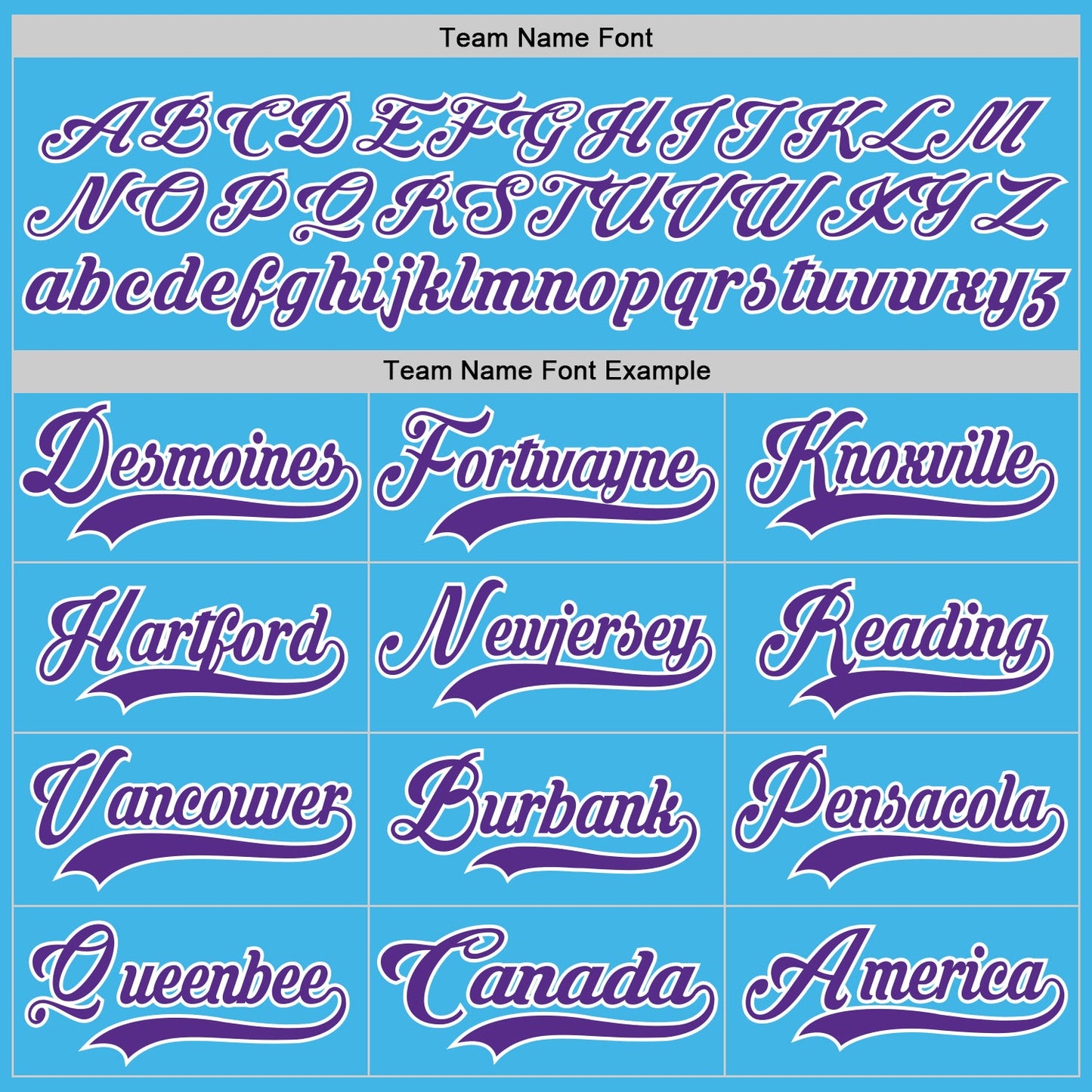 Custom Sky Blue Purple-White Hockey Jersey view 4