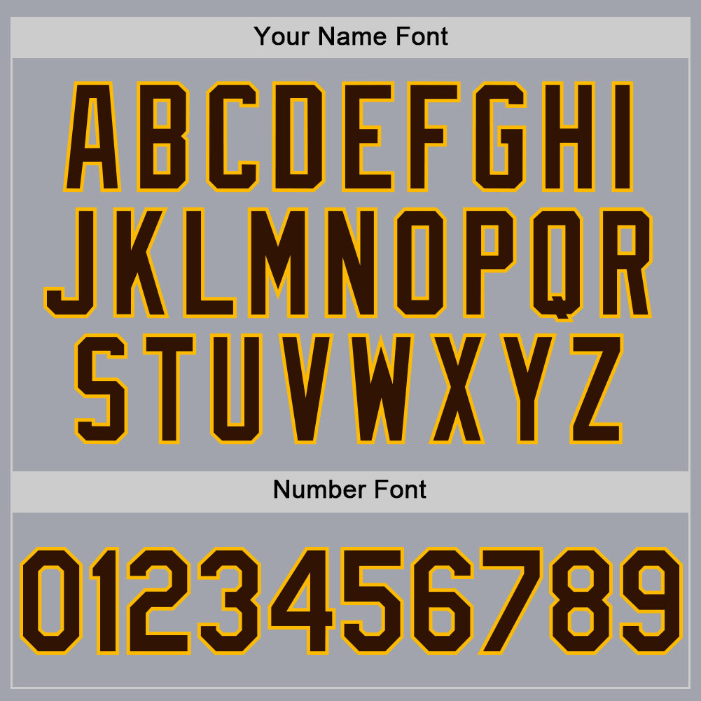 Custom Gray Brown-Gold Authentic Sleeveless Baseball Jersey view 4