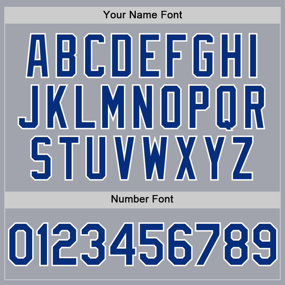 Custom Gray Royal-White Authentic Sleeveless Baseball Jersey view 4