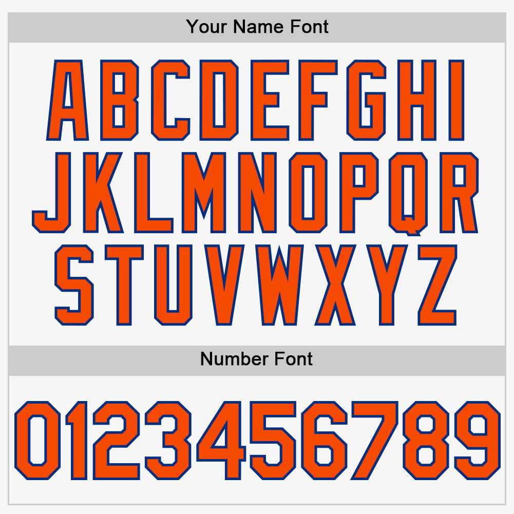 Custom White Orange-Royal Authentic Sleeveless Baseball Jersey view 4
