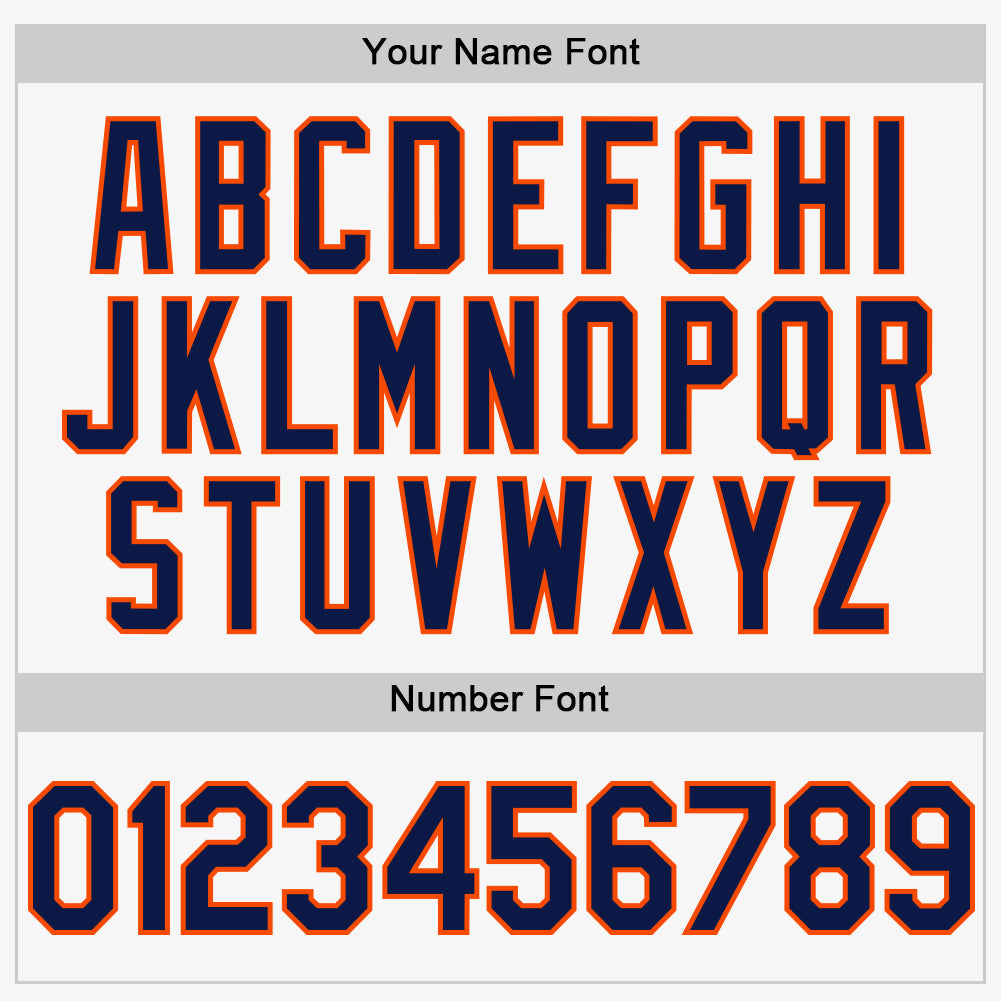 Custom White Navy-Orange Authentic Sleeveless Baseball Jersey view 4