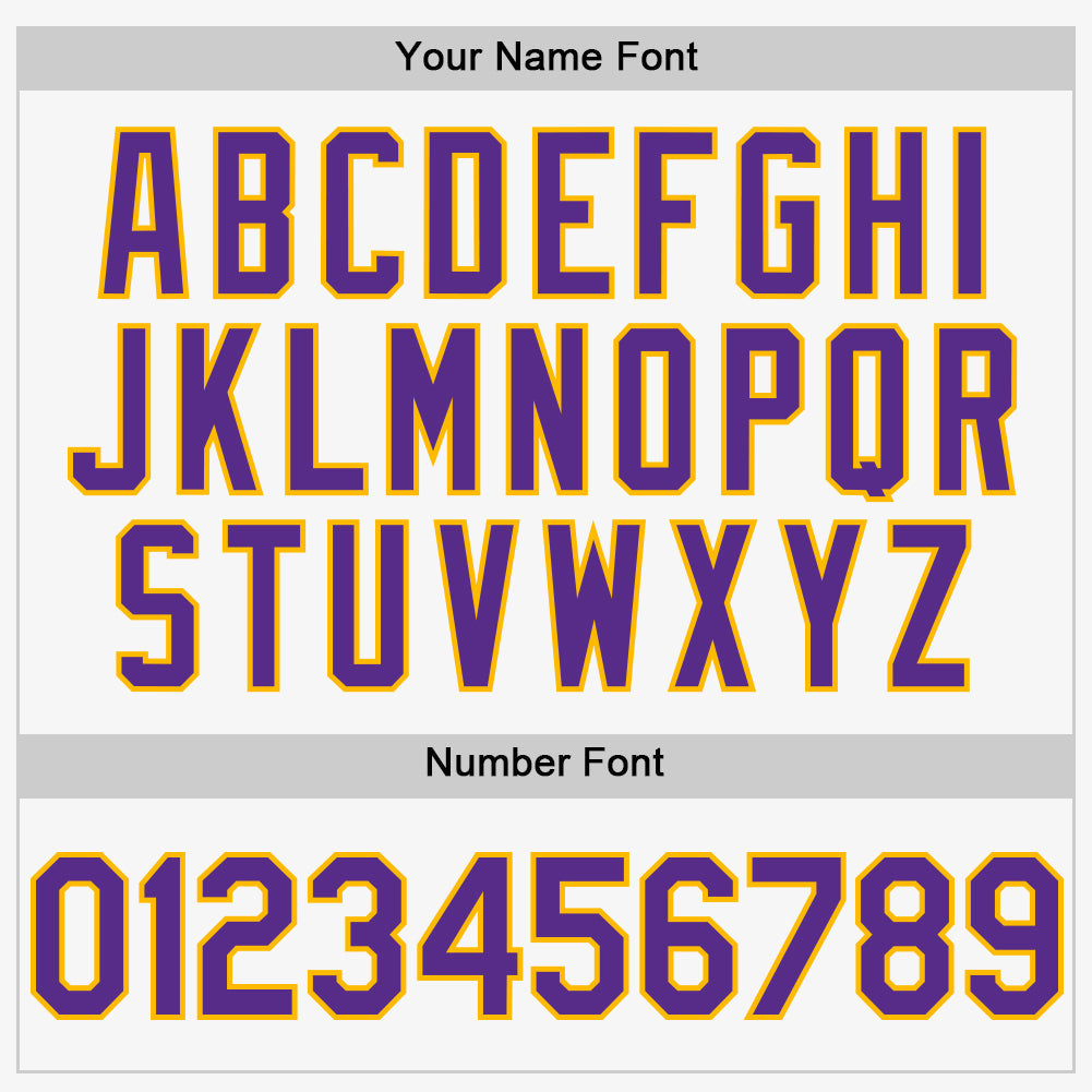 Custom White Purple-Gold Authentic Sleeveless Baseball Jersey view 4