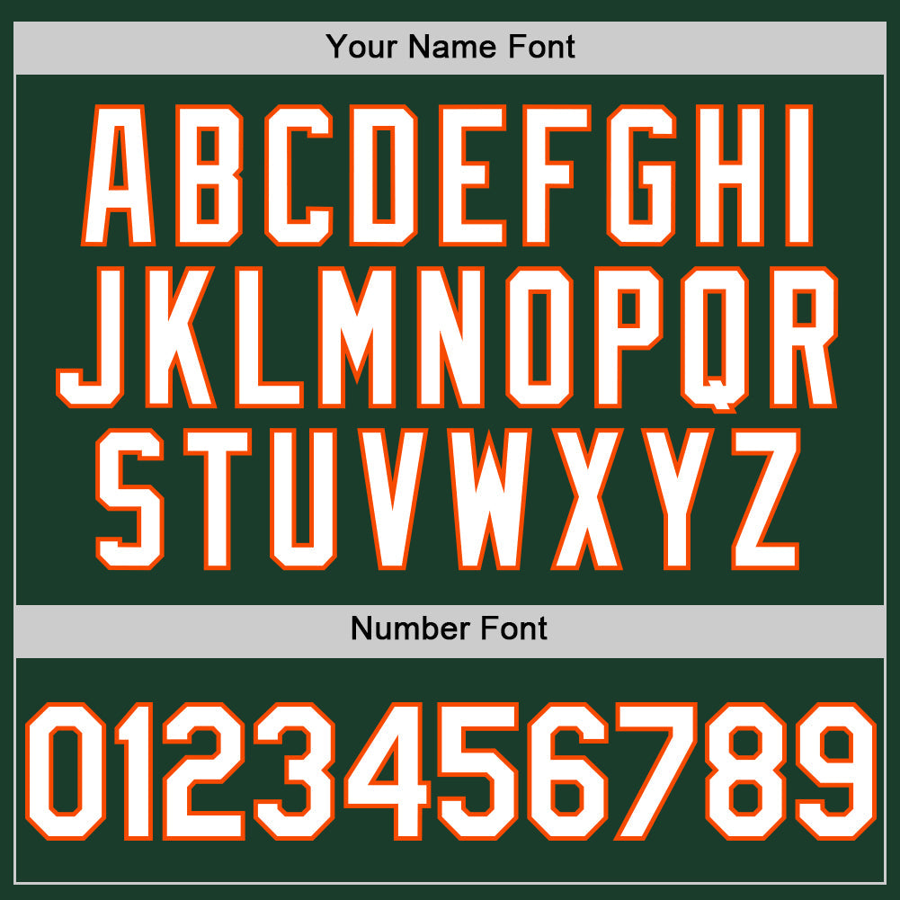 Custom Green White-Orange Authentic Sleeveless Baseball Jersey view 4