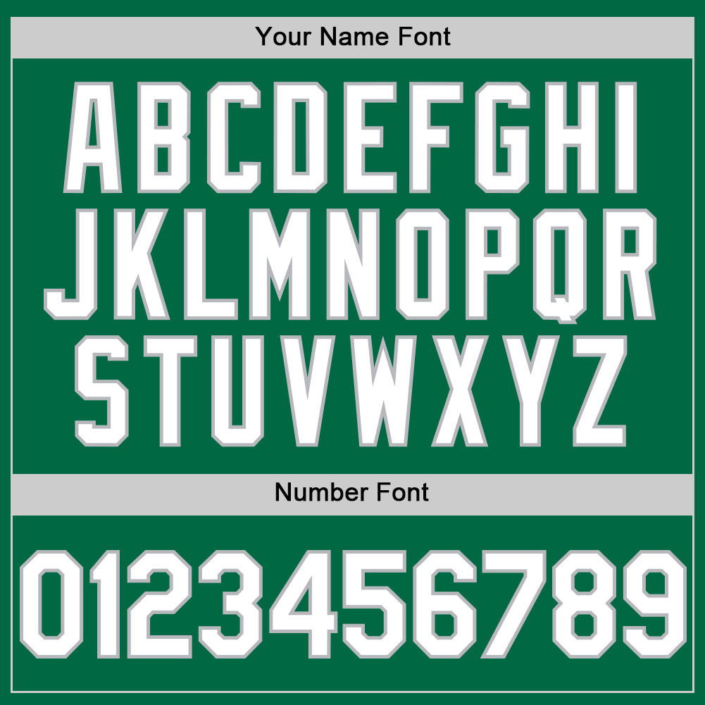 Custom Kelly Green White-Gray Authentic Sleeveless Baseball Jersey view 4