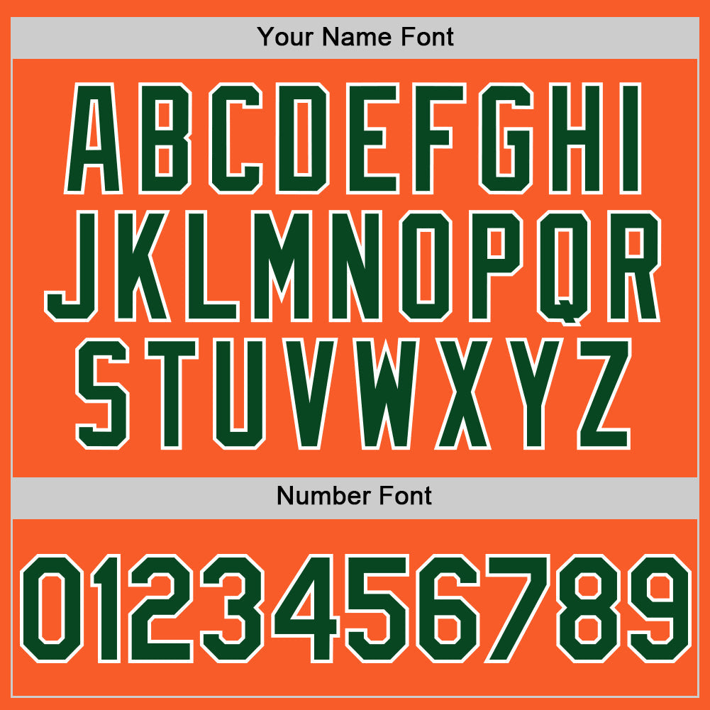 Custom Orange Green-White Authentic Sleeveless Baseball Jersey view 4