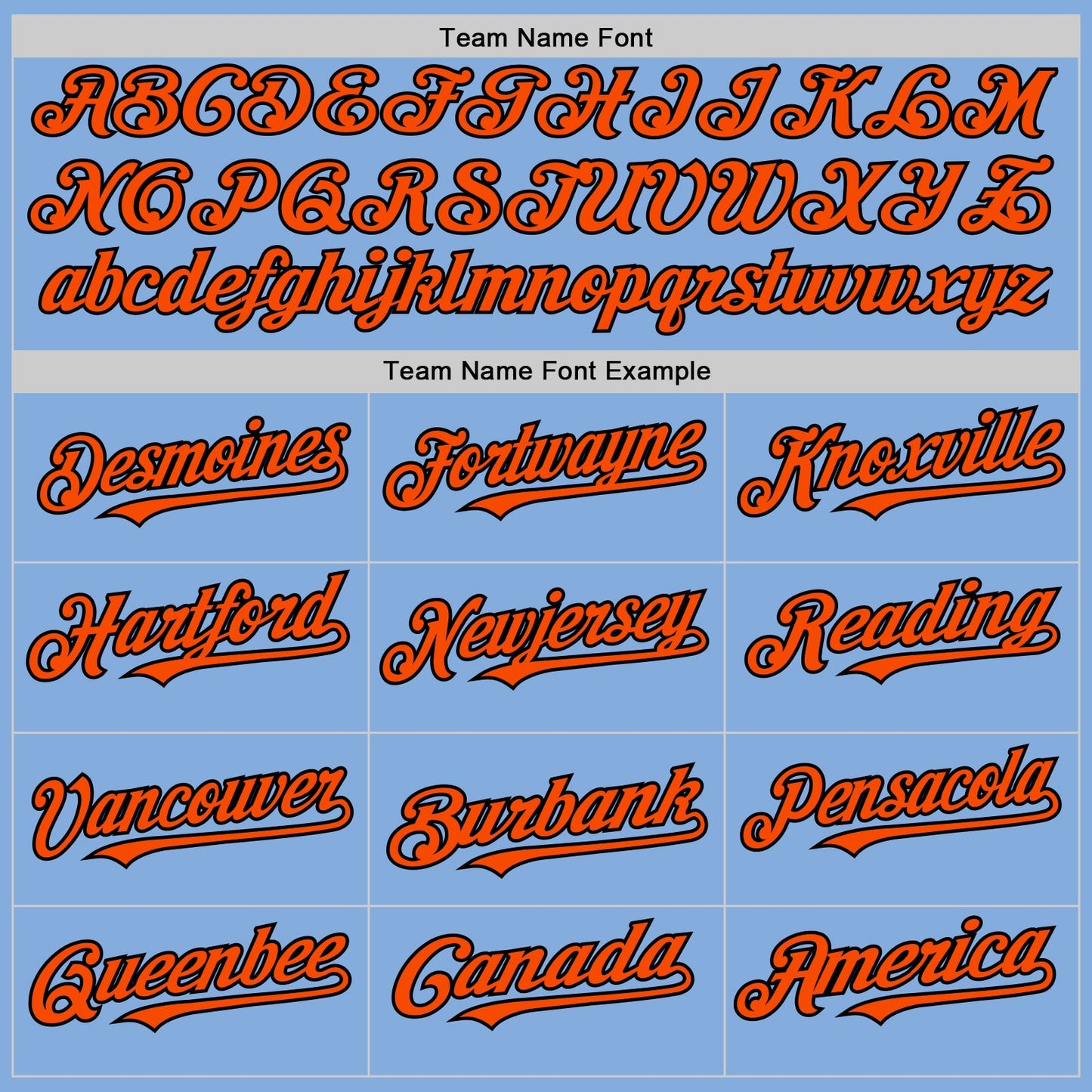 Custom Light Blue Black-Orange Authentic Sleeveless Baseball Jersey view 3