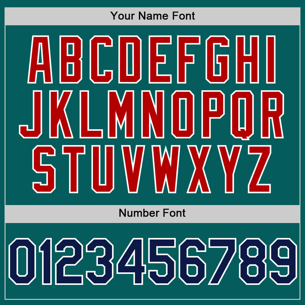 Custom Teal Navy-Red Authentic Sleeveless Baseball Jersey view 4