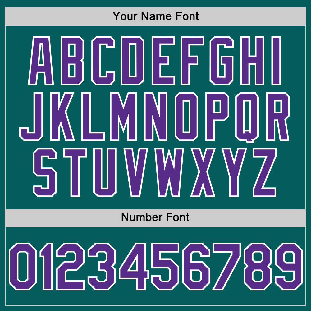 Custom Teal Purple-White Authentic Sleeveless Baseball Jersey view 4