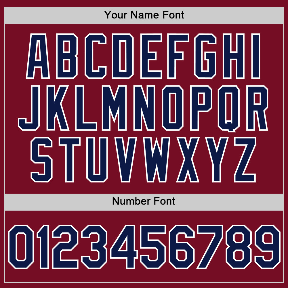 Custom Crimson Navy-White Authentic Sleeveless Baseball Jersey view 4