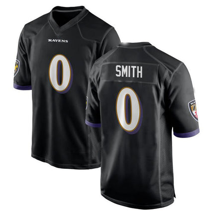 B.Ravens #0 Roquan Smith Black Alternate Game Player Jersey Stitched American Football Jerseys - Main View