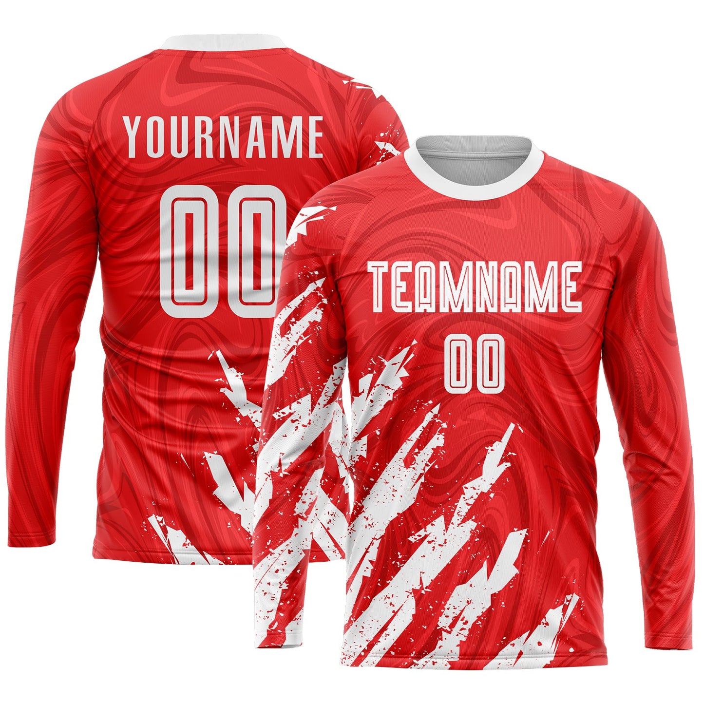 Custom Red White Sublimation Soccer Uniform Jersey view 3