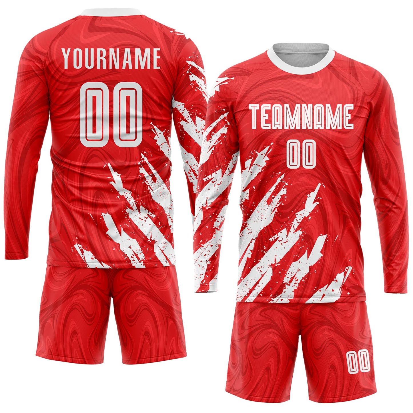 Custom Red White Sublimation Soccer Uniform Jersey view 4