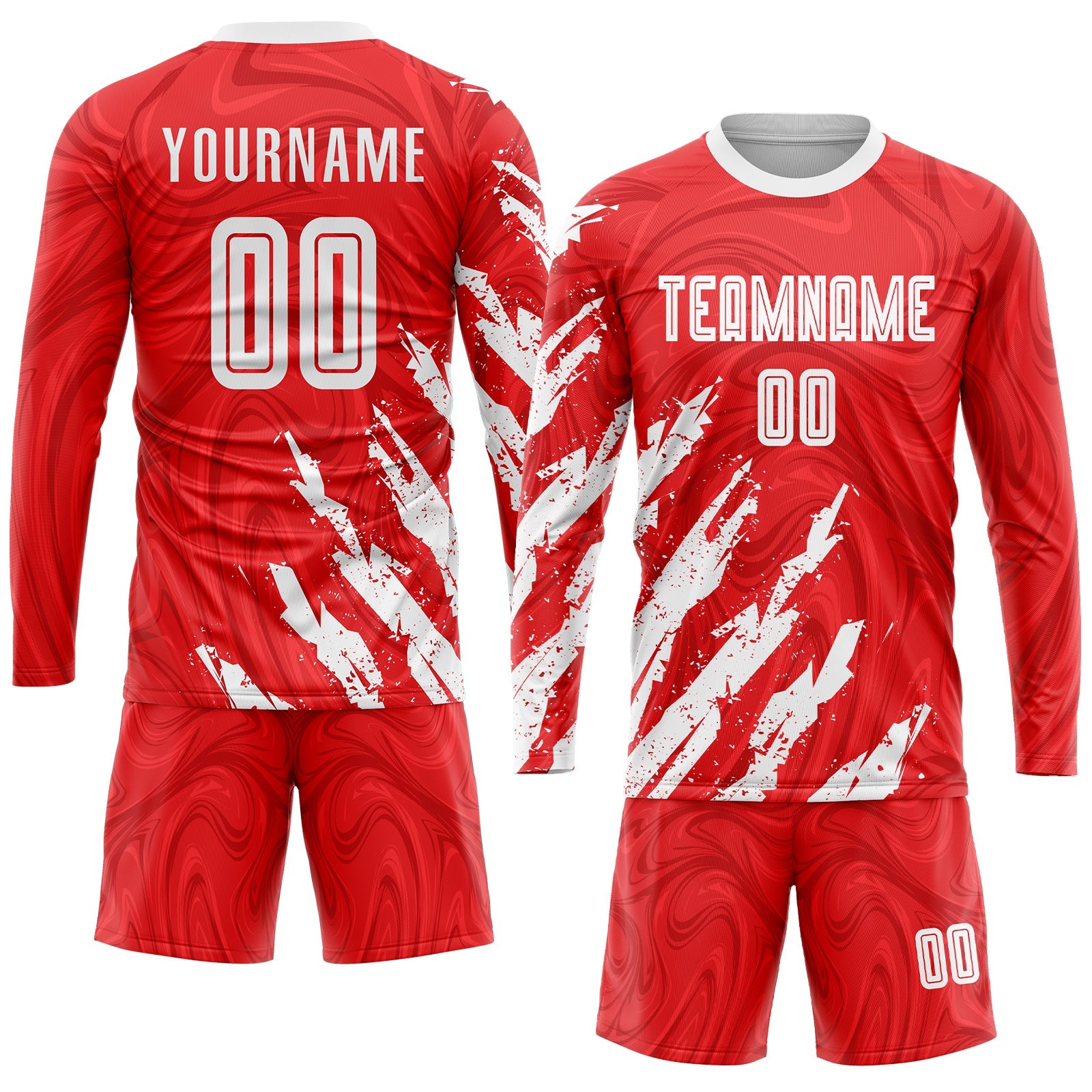 Custom Red White Sublimation Soccer Uniform Jersey view 4